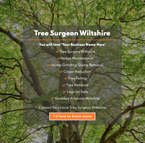 tree surgeon web design
